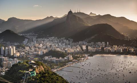 Rio de Janeiro skyline and Sugarloaf Mountain at sunset, Brazil 3 — travel photo of Rio de Janeiro
