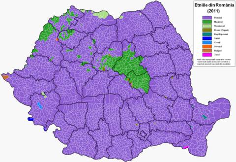 Romania harta etnica — travel photo of Romania