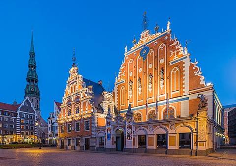 House of Blackheads and St. Peter's Church Tower, Riga, Latvia - Diliff — travel photo of Latvia