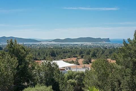 View from KM4 to Salinas Ibiza (salt mines) — travel photo of Ibiza