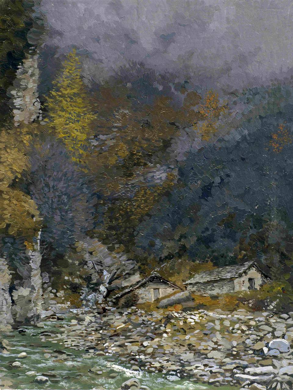 Sils-Maria-Izola-oil-on-can — travel photo of Sils Maria, St Moritz & the Engadin