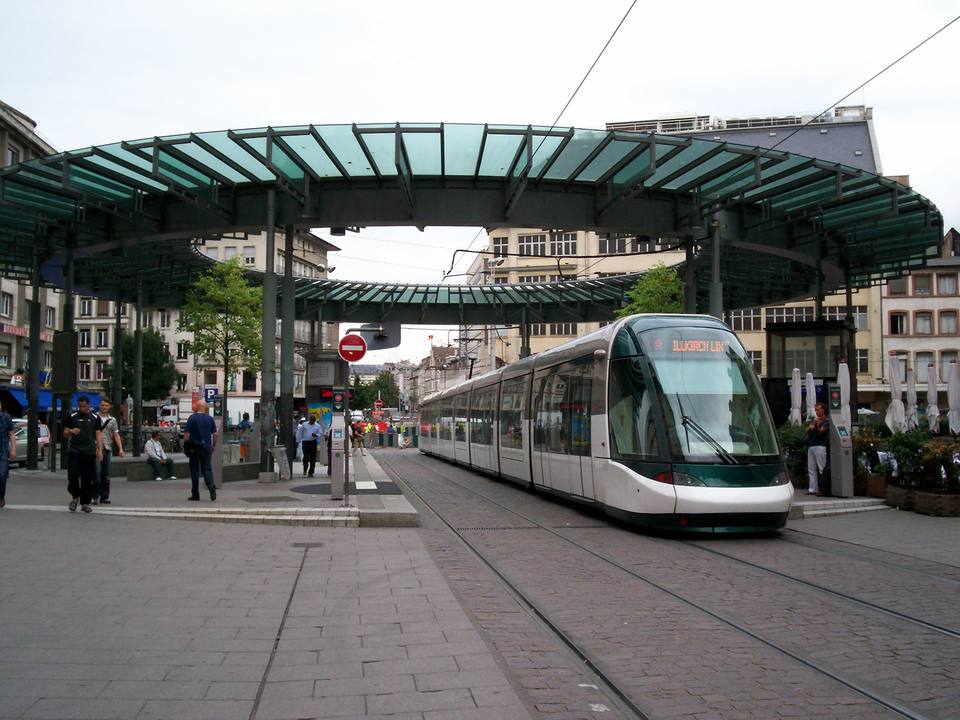 Strasbourg tramway — travel photo of Strasbourg, Alsace — Strasbourg & the Route des Vins