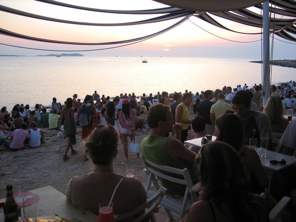 Sunset at Cafe del Mar, Sant Antoni de Portmany (Ibiza) ( ) — travel photo of Sant Antoni de Portmany, Ibiza