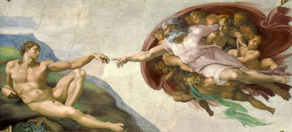 The Creation of Adam — travel photo of The Genesis vault, Sistine Chapel