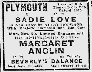 Plymouth theatre BostonEveningTranscript Nov20 — travel photo of Plymouth, Boston