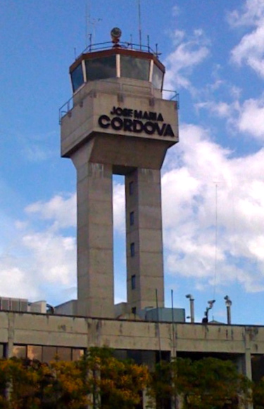 Control Tower, International Airport. Serves Medellín, Rionegro, Columbia — travel photo of Rionegro, Medellín