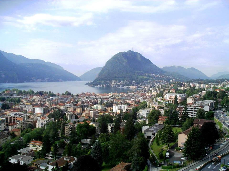 Lugano (Ticino) View on Lake Lugano and Monte San Salvatore — travel photo of Monte San Salvatore, Lugano & Ticino