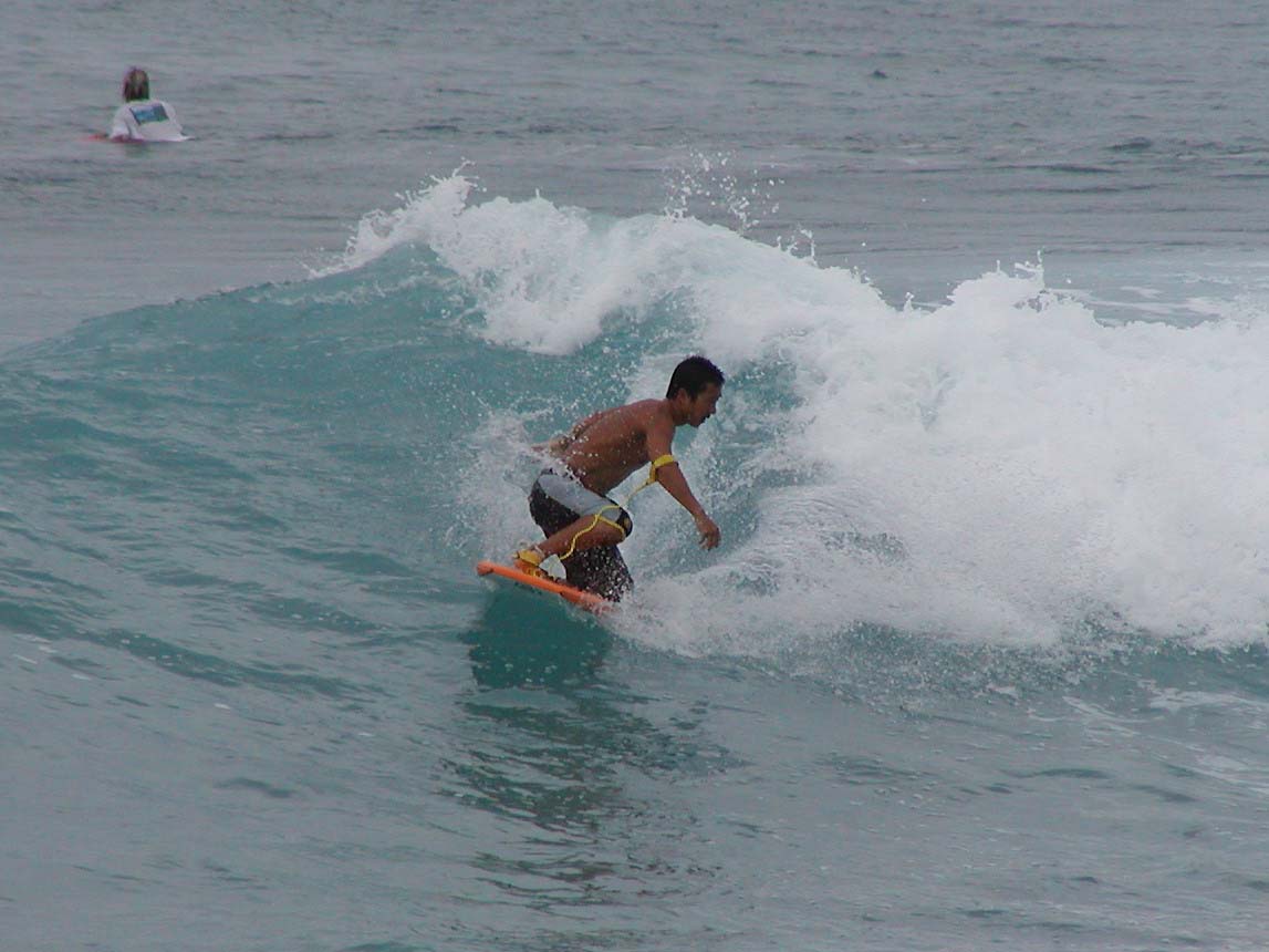 Oahu North Shore surfing closeup — travel photo of North Shore of Oahu