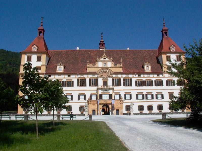 Graz Schloss Eggenberg front facade — travel photo of Eggenberg, Graz