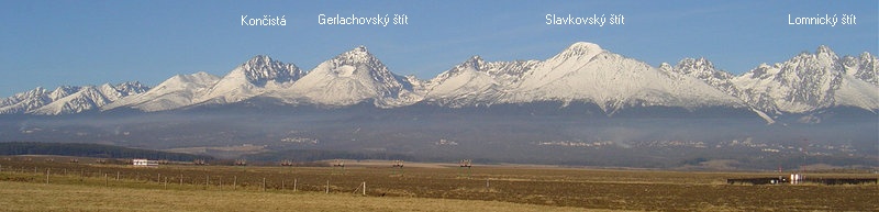 Panorama High Tatras from Poprad descriptions — travel photo of Poprad, High Tatras