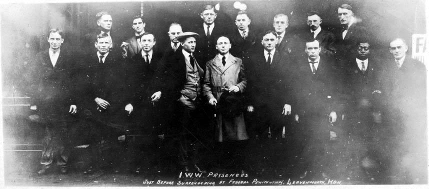 IWW prisoners at federal penitentiary, Leavenworth, Kansas — travel photo of Leavenworth, Seattle