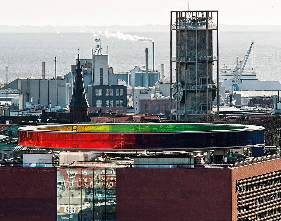 Your rainbow panorama på taget af ARoS Aarhus Kunstmuseum — travel photo of Aarhus, Denmark