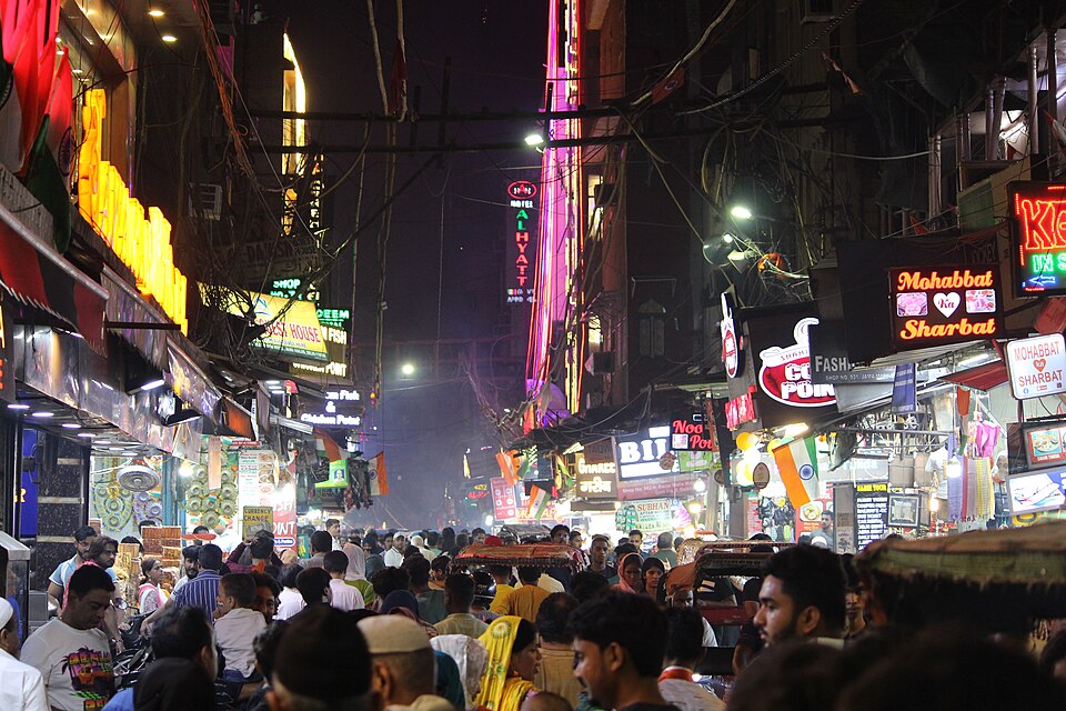 Old Delhi, a night time view during Ramadan — travel photo of Old Delhi