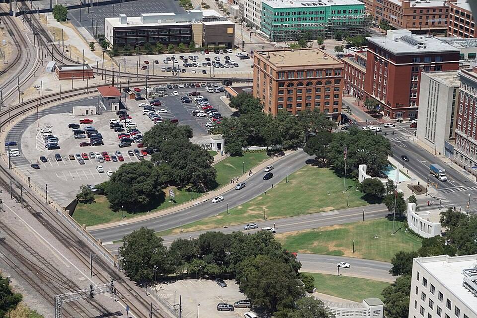 View of Dealey Plaza from Reunion Tower August — travel photo of Reunion Tower, Dallas