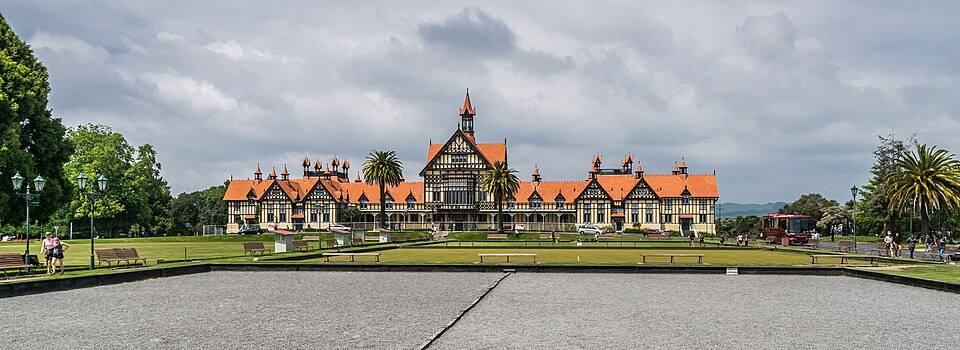 Exterior of the Rotorua Museum — travel photo of Rotorua, New Zealand