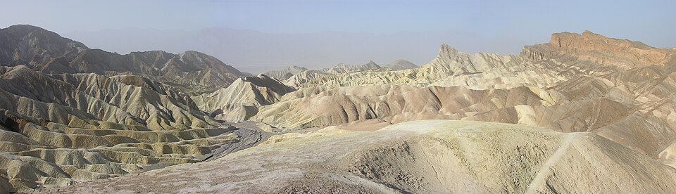 Zabriskie Point, Death Valley, California, panorama — travel photo of Zabriskie Point, Death Valley