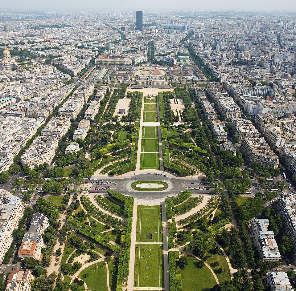 Champ de Mars from the Eiffel Tower - July edit — travel photo of Eiffel Tower, Paris, France