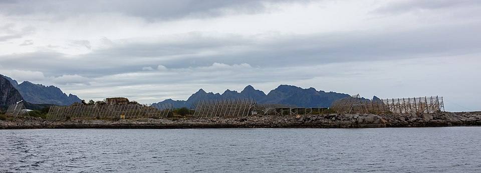 Instalaciones para el secado de pescado, Svolvær, Lofoten, Noruega — travel photo of Svolvær, Lofoten
