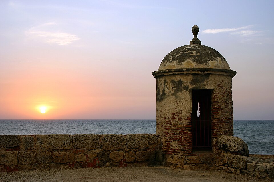 Sunset-cartagena-tower-dewired — travel photo of Cartagena