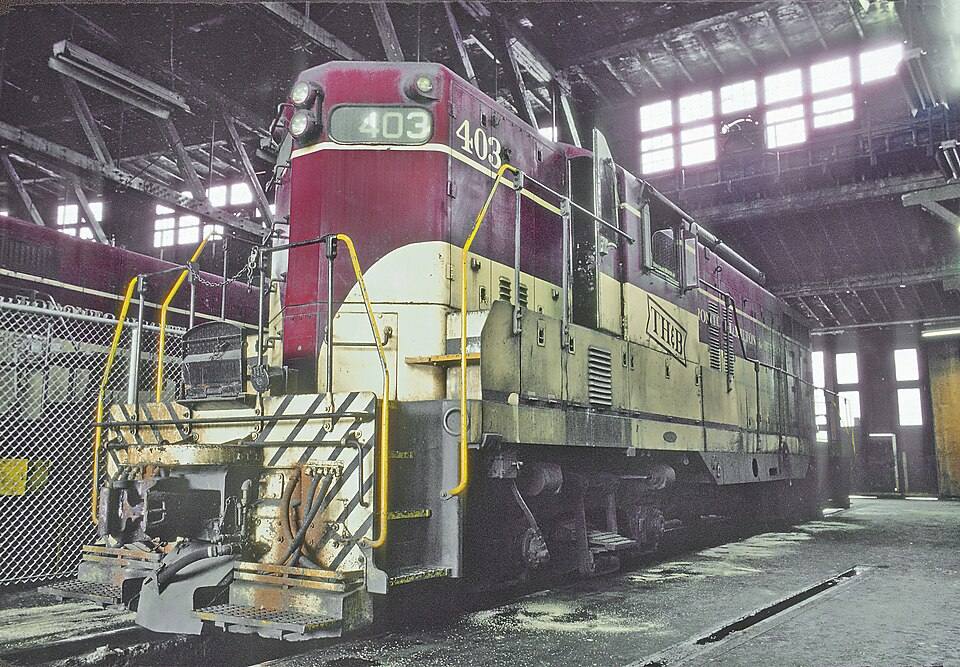 Toronto, Hamilton & Buffalo Ry, at the TH&B Chatham Street roundhouse, Hamilton, ON in September — travel photo of Hamilton, Toronto