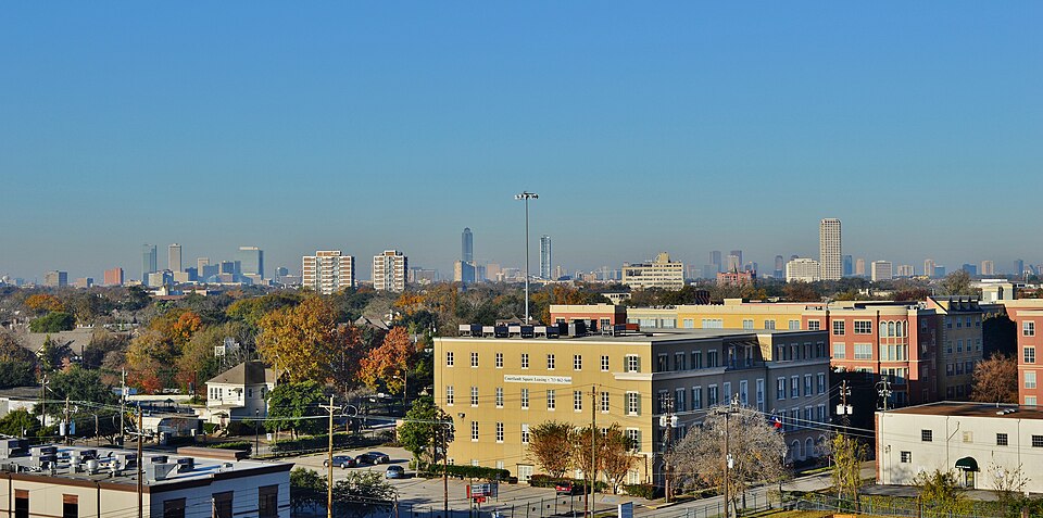 Uptown District and Greenway Plaza Skyline from Midtown Houston 2 — travel photo of Midtown, Houston