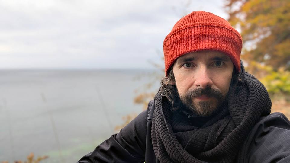 Self-portrait of Siarhei Besarab in Jasmund National Park Rügen — travel photo of Jasmund National Park, Rügen & the Baltic coast