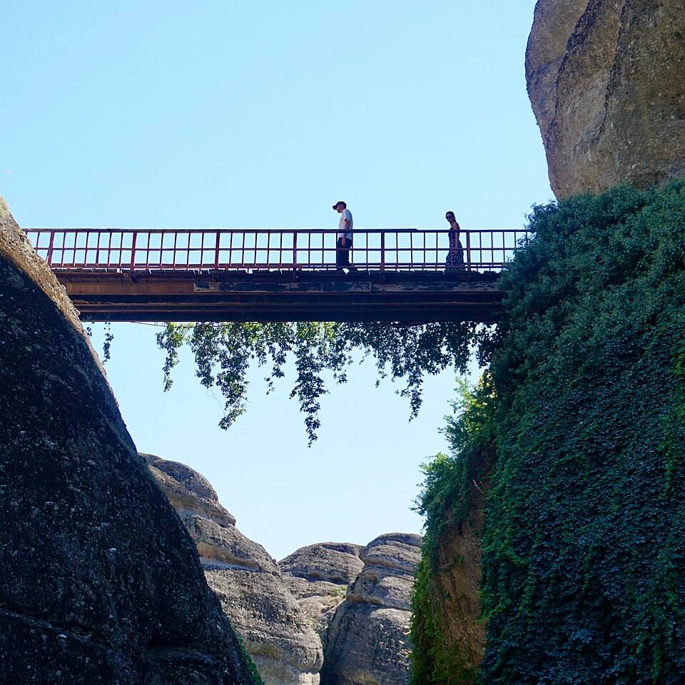 Meteora Monastery bridge — travel photo of Meteora