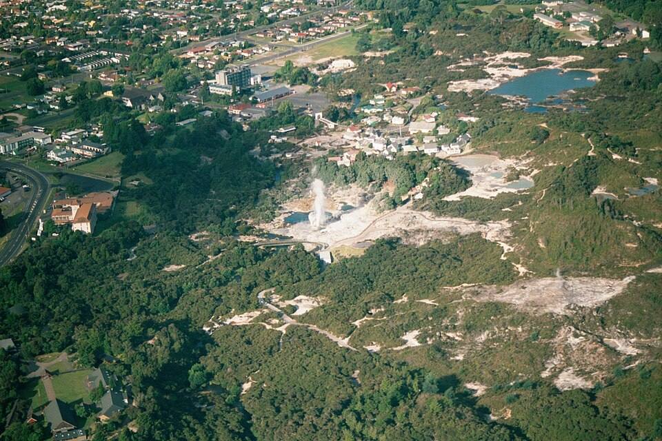 WhakarewarewaAerial — travel photo of Whakarewarewa, Rotorua
