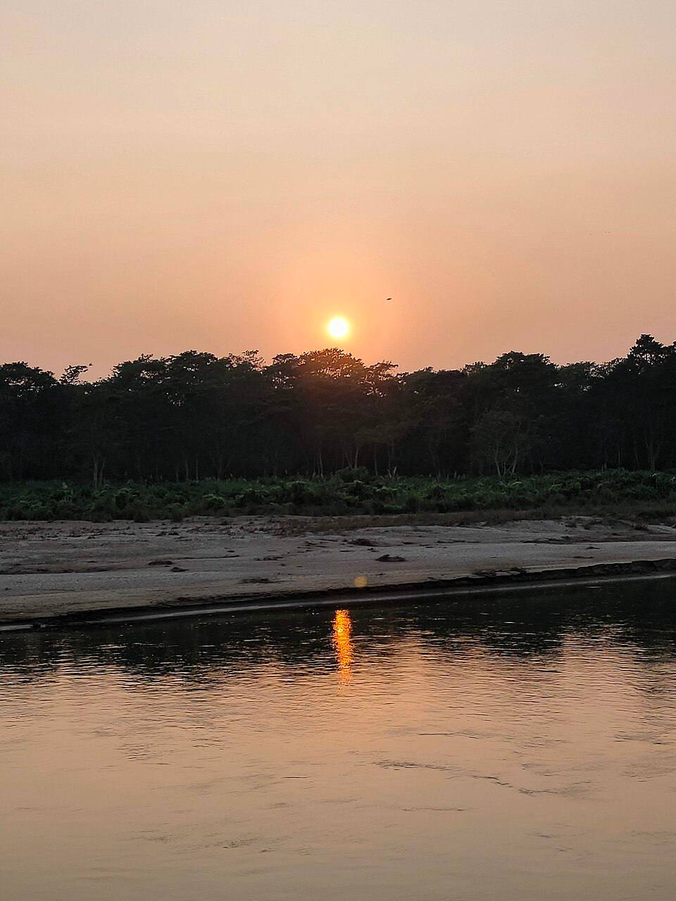 Natural Sunset form chitwan national park — travel photo of Chitwan National Park