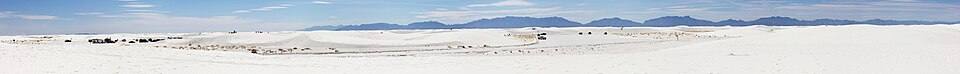 White Sands Dunefield Panorama — travel photo of White Sands and southern New Mexico