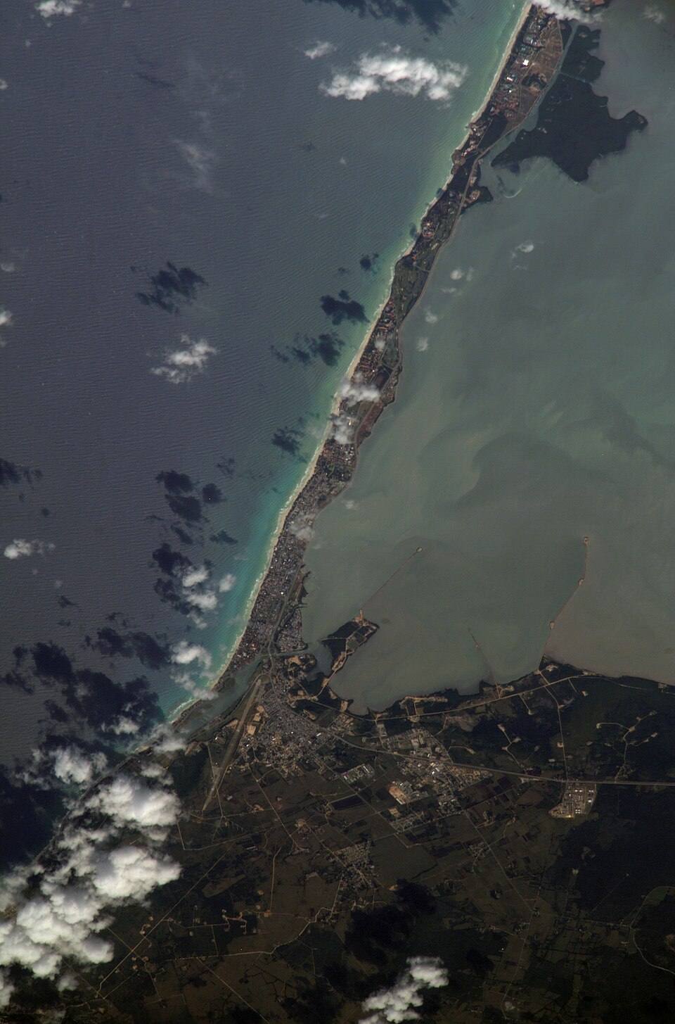 ISS016-E- - View of Cuba--Cárdenas--Santa Marta harbour, Varadero — travel photo of Cárdenas, Varadero