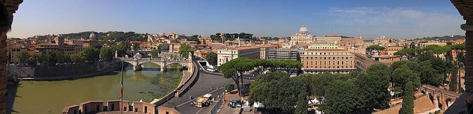 Vista di Roma dal Castel Sant'Angelo 155Mpx — travel photo of Castel Sant'Angelo
