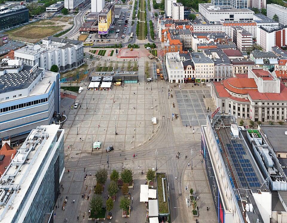 Katowice Rynek aerial — travel photo of Rynek