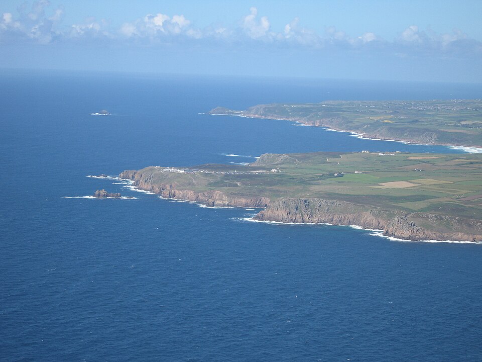 Lands End, Cape Cornwall, Brisons - aerial photo — travel photo of Cornwall