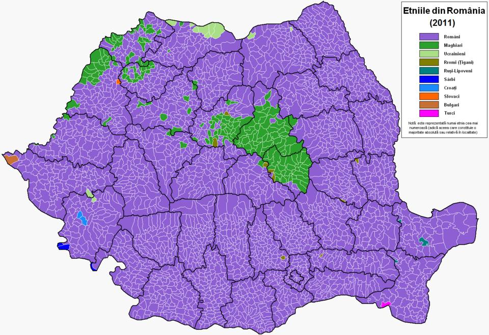 Romania harta etnica — travel photo of Romania