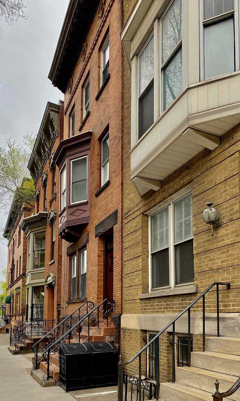 Albany, New York - Rowhouses on Henry Johnson Boulevard, Washington Park Historic District — travel photo of Washington Park, Albany
