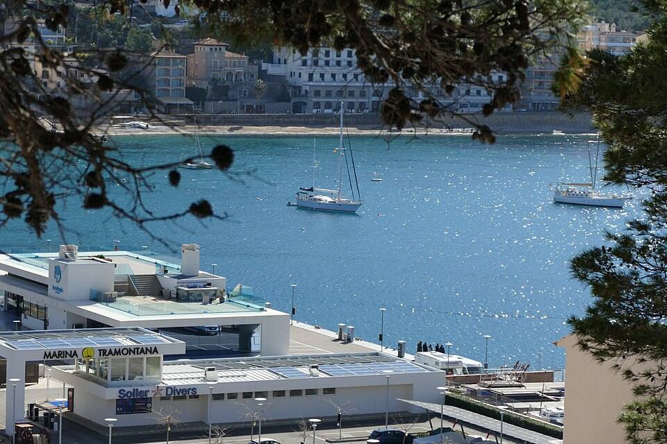 View from Plaça de Santa Catarina in Port de Sóller — travel photo of Sóller