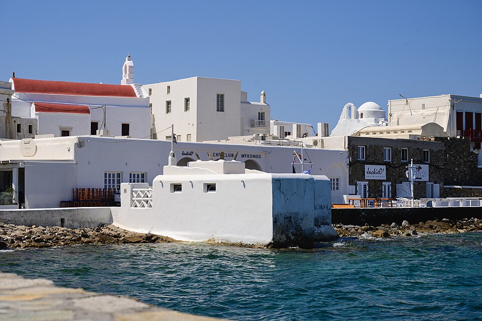 Near small port to Delos, Chora of Mykonos — travel photo of Delos, Mykonos