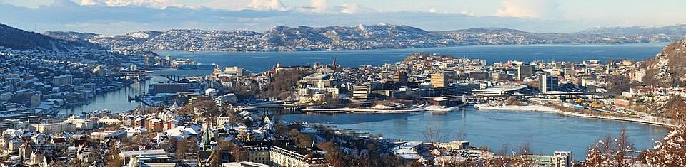 Bergen city centre and surroundings Panorama edited — travel photo of Bergen