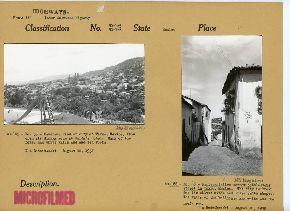 Panorama view of city of Taxco, Mexico, narrow cobblestone street - DPLA - 205787b92b7d8882277af22ce360b1fb — travel photo of Taxco, Mexico City