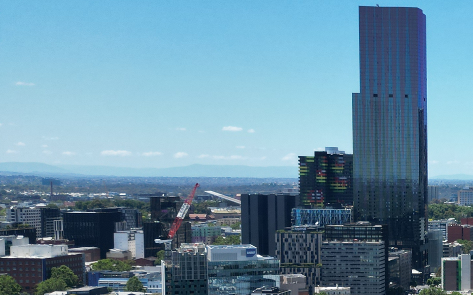 Carlton, Melbourne skyline in December — travel photo of Carlton, Melbourne