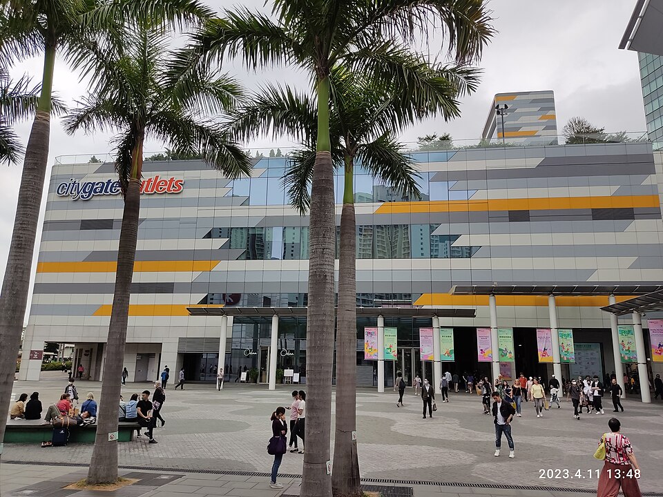 HK 香港 離島 Islands District 大嶼山 Lantau Island 東涌 Tung Chung Mei Tung Street outdoor square April Px3 — travel photo of Tung Chung, Lantau Island