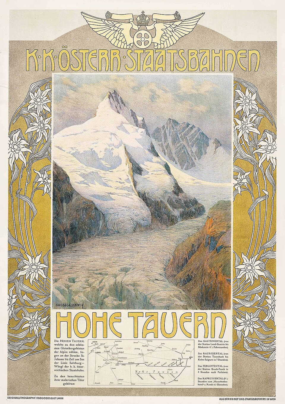 Gustav Jahn - Hohe Tauern, Grossglockner (Werbeplakat) — travel photo of Grossglockner & Hohe Tauern