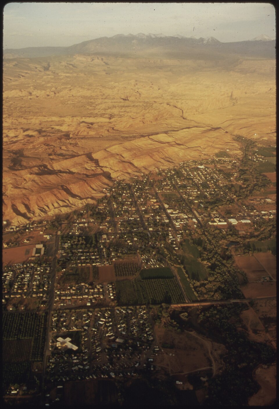 Aerial Of White Run And Grandview Point In Canyonlands National Park. Town Of Moab On The Colorado River Is Supply... - Nara — travel photo of Moab, Utah's National Parks