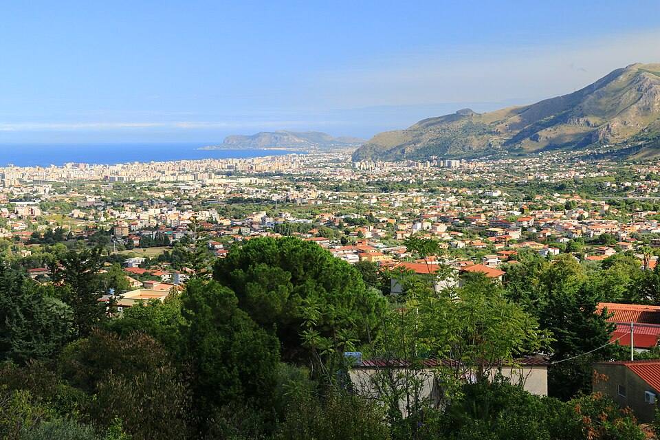 Monreale - View of Palermo Bay — travel photo of Monreale, Palermo