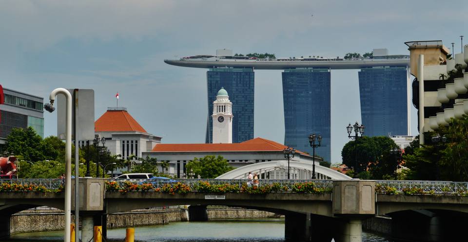 Singapore Marina Bay Sands viewed from Clarke Quay 1 — travel photo of Clarke Quay, Marina Bay