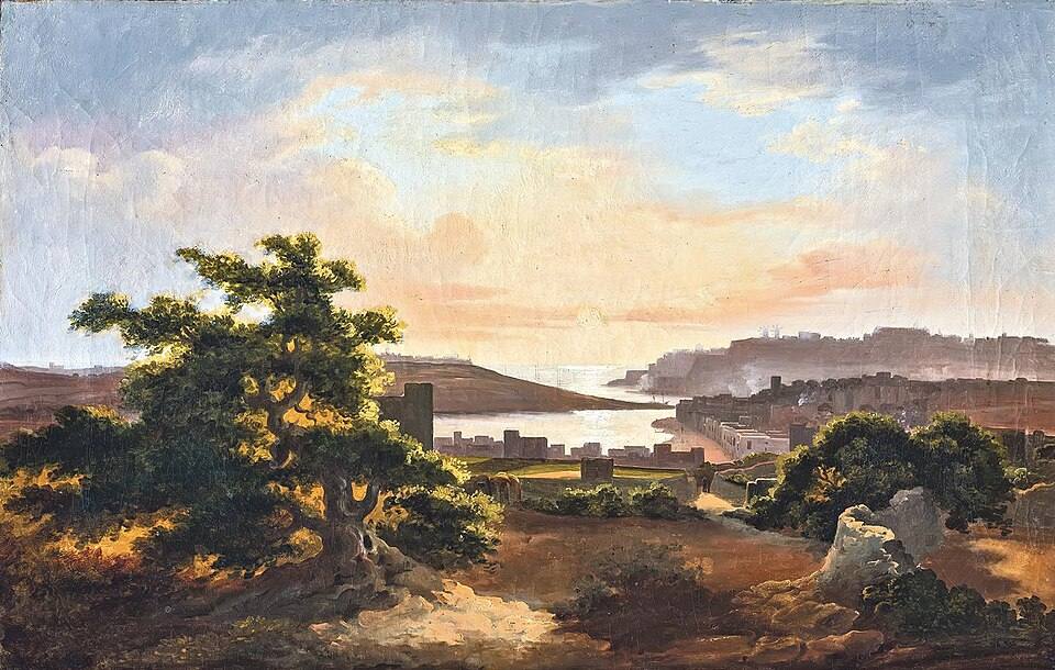 Anton Schranz - View of Msida, with Pietà and Valletta in the distance — travel photo of Msida, Valletta