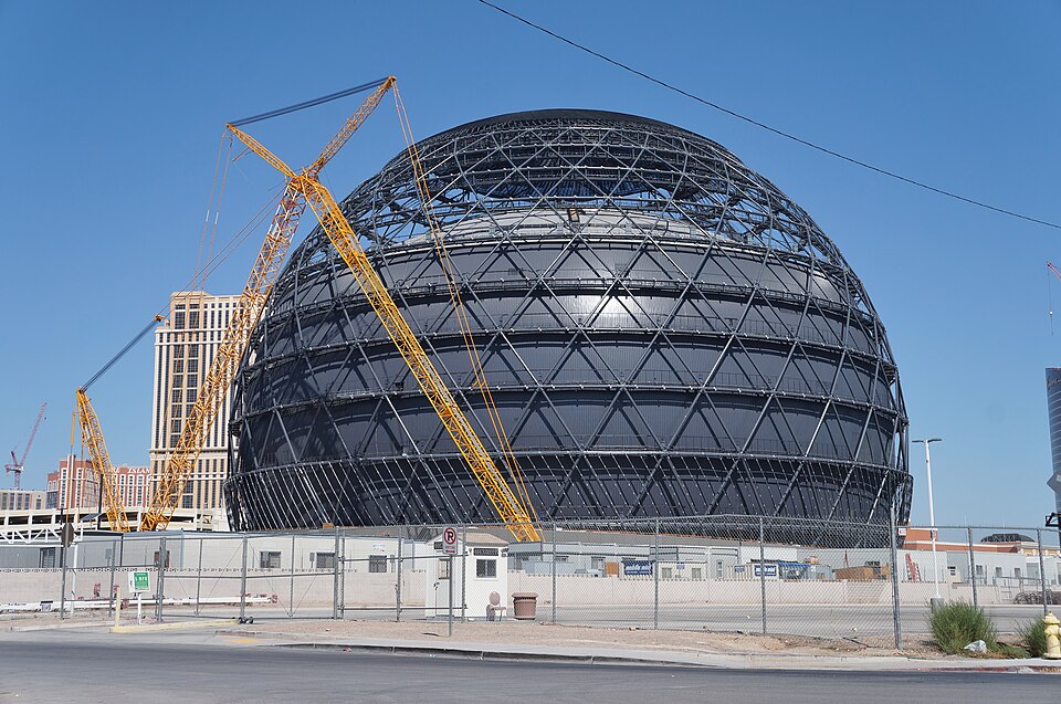 MSG Sphere at The Venetian under construction, Sep — travel photo of The Venetian & Sphere, The Strip