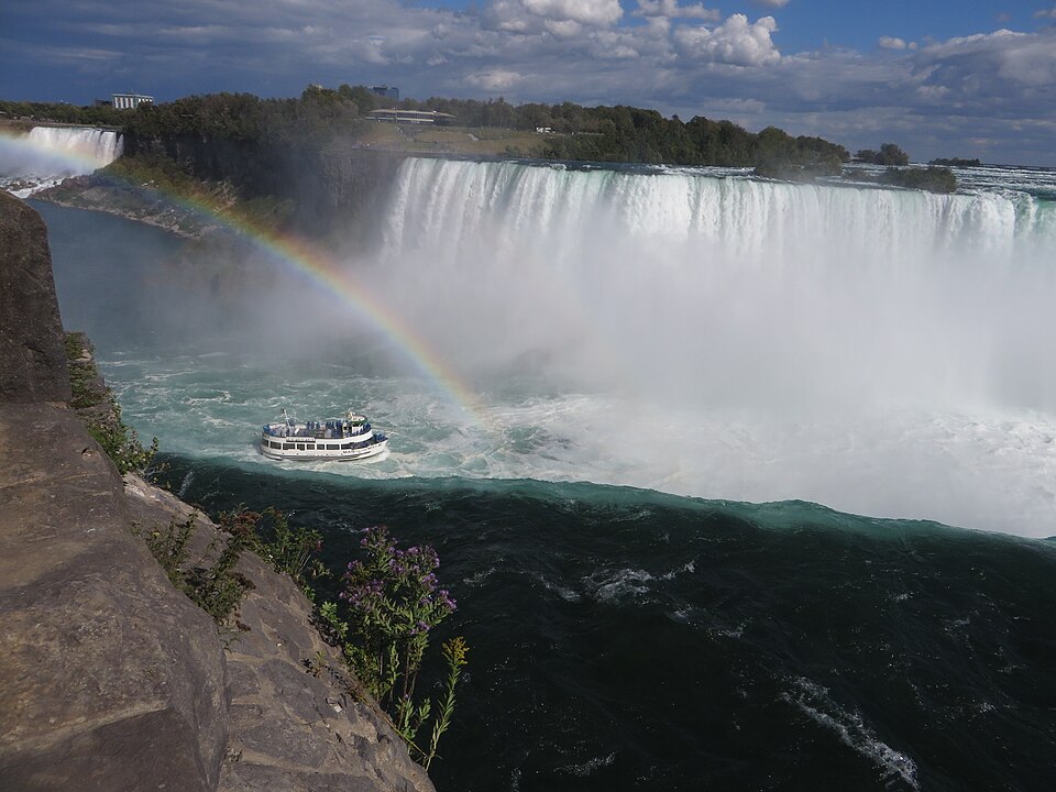 Rainbow and Maidd of the Mist, Horseshoe Falls, Niagara Falls, Ontario ( ) — travel photo of Maid of the Mist, Buffalo & Niagara Falls