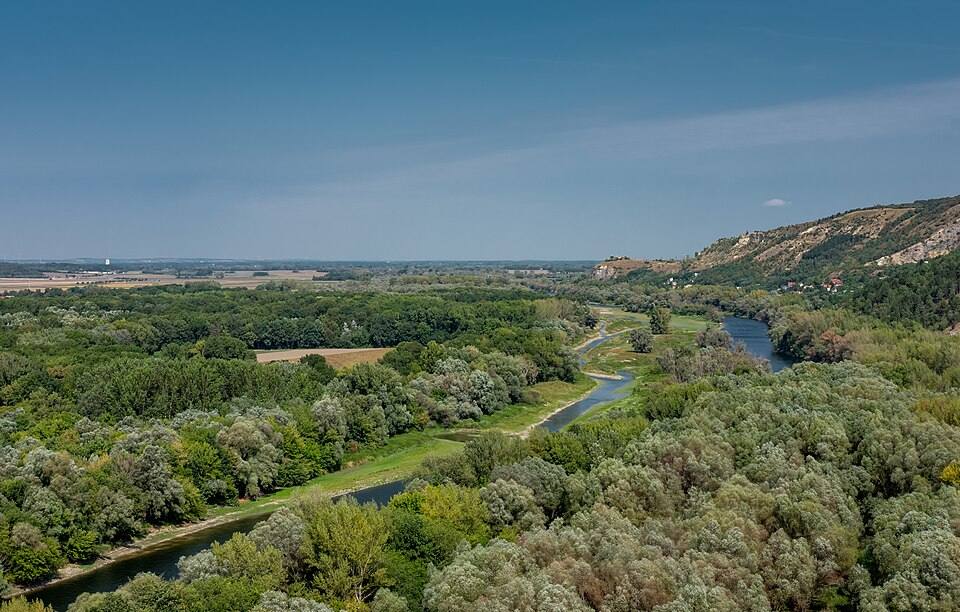 View of the Morava river from the Devín Castle (Bratislava, Slovakia) julesvernex2 — travel photo of Devín, Bratislava